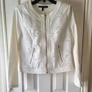 White House Black Market Elegant White Lace Women's Jacket